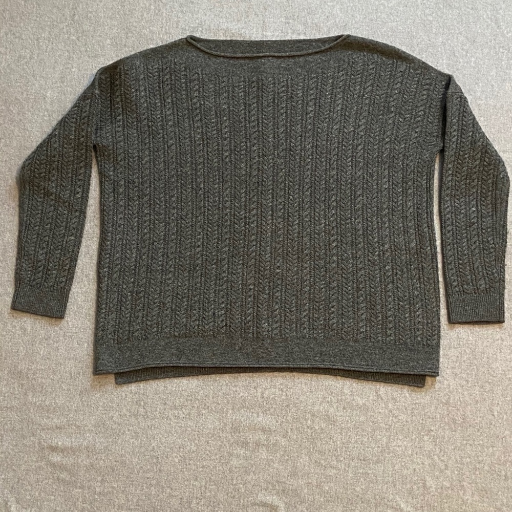 Vince Grey Cable Sweater.  NWOT